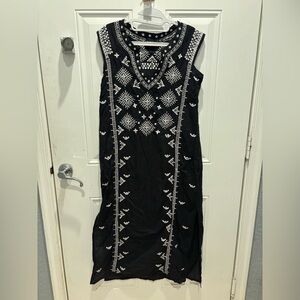 Madison Mathews Embroidered Dress